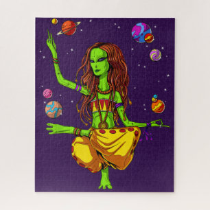Space Alien Hippie Yoga Zen Meditatie Psychedelisc Legpuzzel