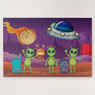 Space Alien Invasion Puzzle Legpuzzel