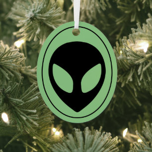 Space Alien Metalen Ornament