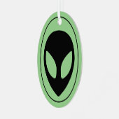 Space Alien Metalen Ornament (Voorkant links)