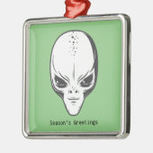 Space Alien Metalen Ornament (Links)