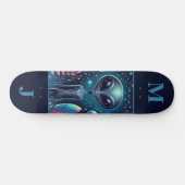 Space Alien Personalized Skateboard (Horz)