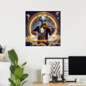 Space Alien Poster (Thuiskantoor)