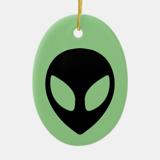 Space Alien Sci Fi Buitenaardse UFO Keramisch Ornament (Voorkant)