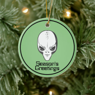 Space Alien Sci Fi Extraterrestrial UFO Ornament