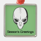 Space Alien Sci Fi Ufologist Metalen Ornament (Voorkant)