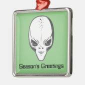 Space Alien Sci Fi Ufologist Metalen Ornament (Links)