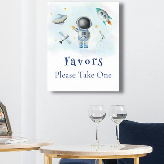 Space Astronaut Boy-raketten Poster