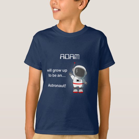 Space Astronaut Donker T-shirt (Voorkant)
