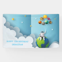 Space Astronaut Galaxy Planets 1e Verjaardagsfeest