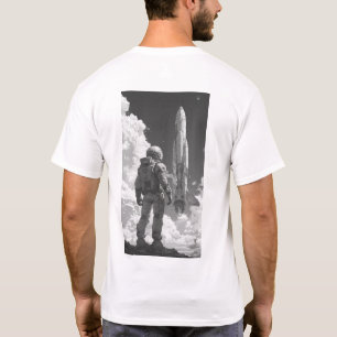 Space Astronaut over-de-schouder geschoten T-shirt
