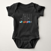 Space Astronaut Pendulum Cradle Rocket Sun System Romper (Voorkant)