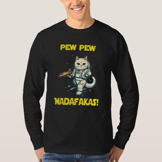 Space Astronaut Pew Madafakas Birman Cat 2 T-shirt (Voorkant)