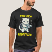 Space Astronaut Pew Madafakas Scottish Fold Cat T-shirt (Voorkant)