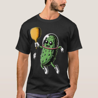 Space Astronaut Pickle Playing Pickleball Pickle B T-shirt