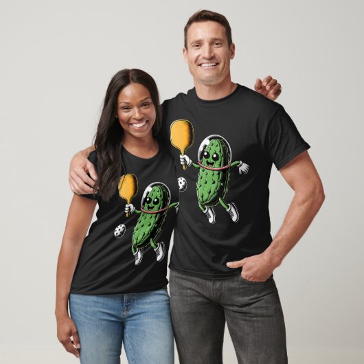 Space Astronaut Pickle Playing Pickleball Pickle B T-shirt (Unisex)