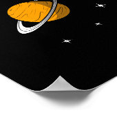 Space Astronaut Riding T-Rex Dinosaur Poster (Hoek)