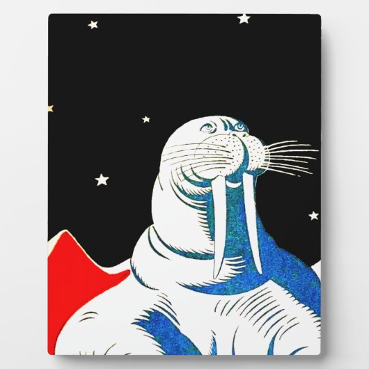 Space Astronaut Walrus Fotoplaat (Voorkant)