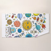 Space Background. Planets of the solar system. Roc (Serviette de bain)