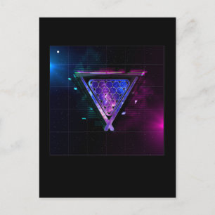 Space Biljart Speler Pool 8 Bal Briefkaart