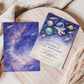 Space Birthday Galaxy Boy Invitation