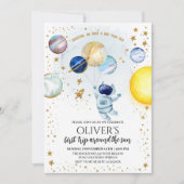 Space Birthday Party Invitation Kaart (Voorkant)