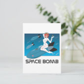 Space Bomb Briefkaart (Staand voorkant)