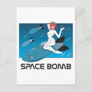 Space Bomb Briefkaart