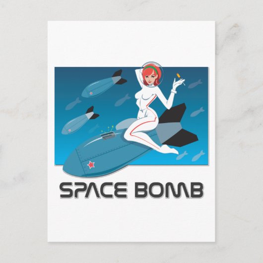 Space Bomb Briefkaart (Voorkant)