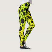 Space Bubble Spots - Geel/Lime Leggings (Rechts)