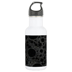 Space Bubble Spots - Glitter Zwart Waterfles