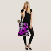 Space Bubble Spots - Wit/Roze Draagtas (Op model)