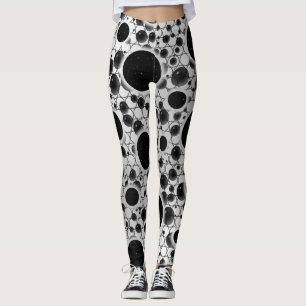 Space Bubble Spots - Wit/Zilver Leggings
