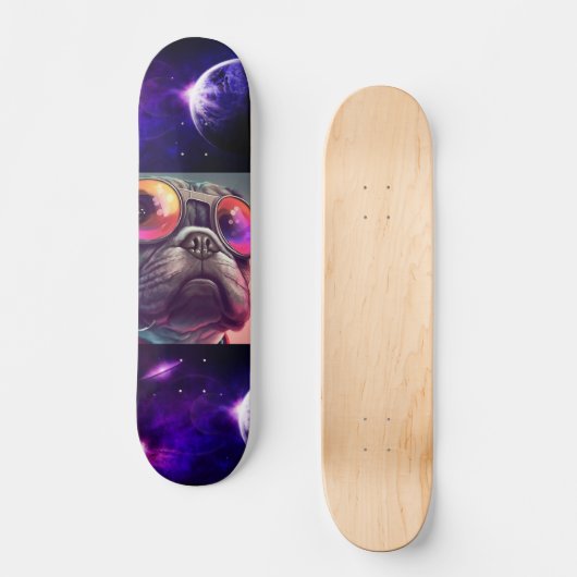 SPACE BULLDOG FUNNY Skateboard (Recto)