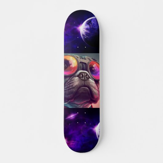 SPACE BULLDOG GRAPPIG Skateboard (Voorkant)