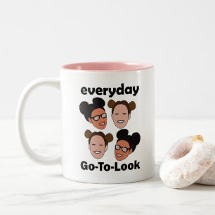 Space Buns Kapsel Dagelijkse Go-To-Look Mode Tweekleurige Koffiemok