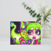 Space Butterfly Briefkaart (Staand voorkant)