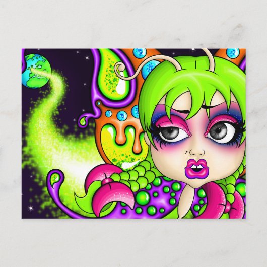 Space Butterfly Briefkaart (Voorkant)