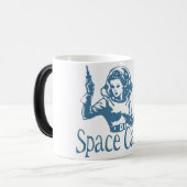 Space Cadet Blue Magische Mok (Voorkant links)