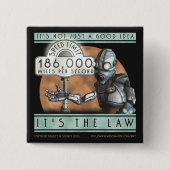 Space Cadet Square Button (Voorkant)