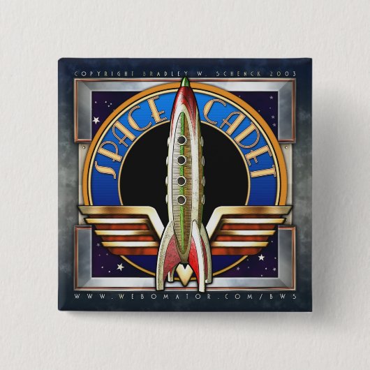 Space Cadet Square Button (Voorkant)