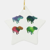 Space Capybaras Keramisch Ornament (Voorkant)