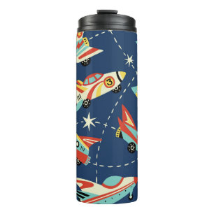 Space Cars: donkerblauw. Thermosbeker