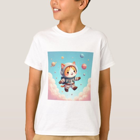 Space Cat Adventurer T-shirt (Voorkant)