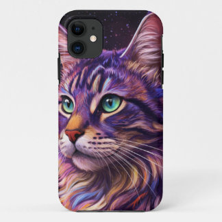 space cat iPhone 11 hoesje