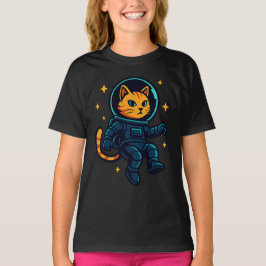 Space Cat Girl's Cool Astronaut Kat T-shirt
