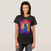 Space Cat Kitty Kitten In Cat Style 1 T-shirt (Voorkant volledig)