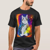 Space Cat Kitty Kitten In Cat Style 3 T-shirt (Voorkant)