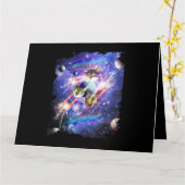 Space Cat Laser Oog Kittens Katten Met Lasers Glas Kaart (Gele Bloem)