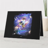 Space Cat Laser Oog Kittens Katten Met Lasers Glas Kaart (Achterkant)